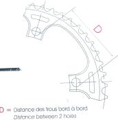 ALUMINIUM CHAINRING CAMPAGNOLO -52- Plateau alu BCD 144