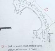  ALUMINIUM ANLUN 52-42 DURALUMIN  CHAINRING - 52- Plateau alu BCD 144